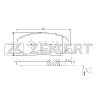 BS-1228 ZEKKERT Комплект гальмівних колодок дисковий гальм