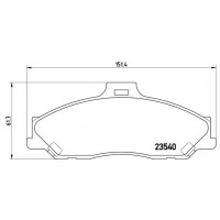 P 24 051 BREMBO Комплект гальмівних колодок дисковий гальм