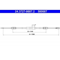 24.3727-0687.2 ATE Тросик, cтояночный тормоз