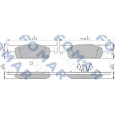 FO 250581 FOMAR Friction Комплект гальмівних колодок дисковий гальм
