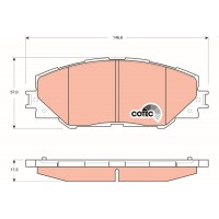 GDB3424 TRW Комплект гальмівних колодок дисковий гальм