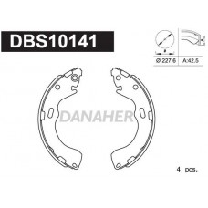 DBS10141 DANAHER Комплект гальмівних колодок