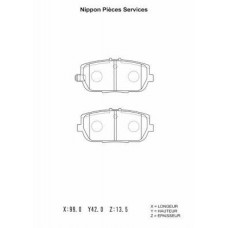 M361A17 NPS Комплект гальмівних колодок дисковий гальм