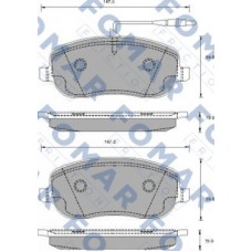 FO 912881 FOMAR Friction КомплеК т гальмівних колодок, дискове гальмо