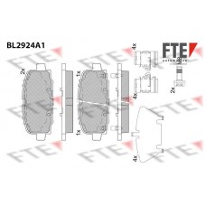 BL2924A1 FTE Комплект гальмівних колодок дисковий гальм