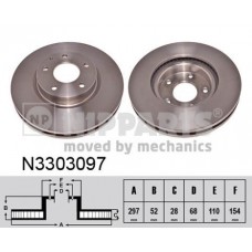 N3303097 NIPPARTS Гальмівний диск