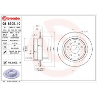 08.8305.11 BREMBO Гальмівний диск