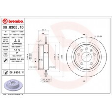 08.8305.11 BREMBO Гальмівний диск
