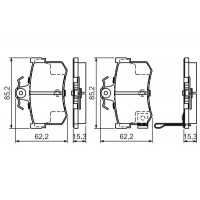 0 986 424 568 BOSCH Комплект гальмівних колодок дисковий гальм