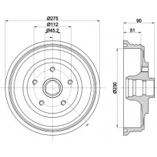 MBD297 MINTEX Гальмівний барабан