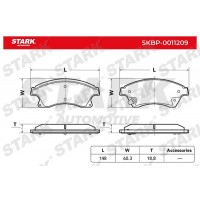 SKBP-0011209 Stark Комплект гальмівних колодок дисковий гальм