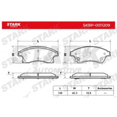 SKBP-0011209 Stark Комплект гальмівних колодок дисковий гальм
