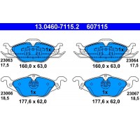 13.0460-7115.2 ATE КомплеК т гальмівних колодок, дискове гальмо
