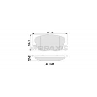 AA0127 BRAXIS Комплект гальмівних колодок дисковий гальм