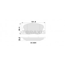 AA0127 BRAXIS Комплект гальмівних колодок дисковий гальм