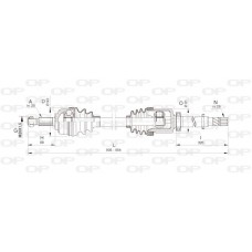 DRS6386.00 OPEN PARTS Привідний вал