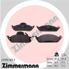 23193.165.1 ZIMMERMANN Комплект гальмівних колодок дисковий гальм