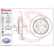 08.D429.11 BREMBO Гальмівний диск