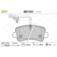 601151 VALEO Комплект гальмівних колодок дисковий гальм