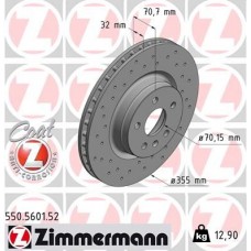 550.5601.52 ZIMMERMANN Гальмівний диск