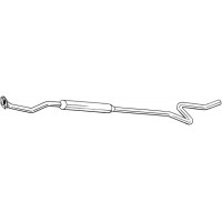 288-135 BOSAL Середній глушник вихлопних газів