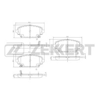 BS-1735 ZEKKERT Комплект гальмівних колодок дисковий гальм