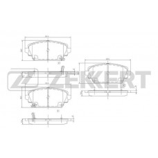 BS-1735 ZEKKERT Комплект гальмівних колодок дисковий гальм