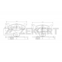 BS-1571 ZEKKERT Комплект гальмівних колодок дисковий гальм