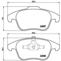 P 61 086 BREMBO Комплект гальмівних колодок дисковий гальм