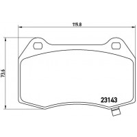 P 09 003 BREMBO Комплект гальмівних колодок дисковий гальм