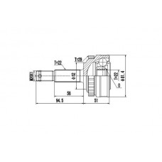 DCV844007 DYNAMATRIX Шарнирный комплект, Привідний вал