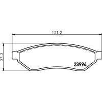 8DB 355 028-141 HELLA Комплект гальмівних колодок дисковий гальм