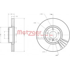 6110555 METZGER Гальмівний диск