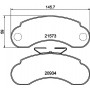 8DB 355 019-101 HELLA Комплект гальмівних колодок дисковий гальм