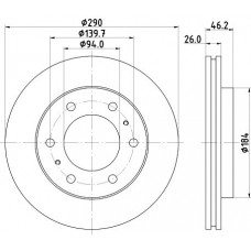 8DD 355 118-631 HELLA Гальмівний диск