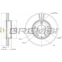 CD7210V BREMSI Гальмівний диск