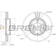 CD7210V BREMSI Гальмівний диск