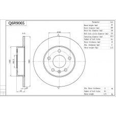 Q6R906S AISIN Гальмівний диск