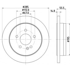 8DD 355 105-851 HELLA Гальмівний диск