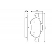 0 986 424 619 BOSCH Комплект гальмівних колодок дисковий гальм