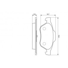 0 986 424 619 BOSCH Комплект гальмівних колодок дисковий гальм