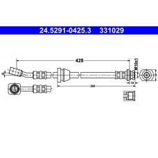 24.5291-0425.3 ATE Гальмівний шланг