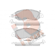 RB2234 R BRAKE Комплект гальмівних колодок дисковий гальм