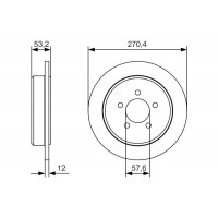 0 986 479 A80 BOSCH Гальмівний диск