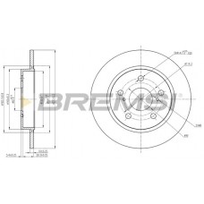 CD7645S BREMSI Гальмівний диск