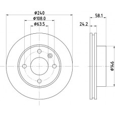 8DD 355 100-531 HELLA Гальмівний диск