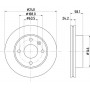 8DD 355 100-531 HELLA PAGID Гальмівний диск