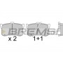 BP2372 BREMSI Комплект гальмівних колодок дисковий гальм