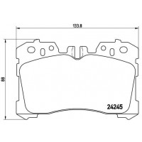 P 83 075 BREMBO Комплект гальмівних колодок дисковий гальм