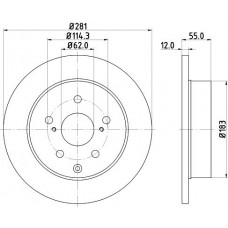 8DD 355 118-881 HELLA Гальмівний диск
